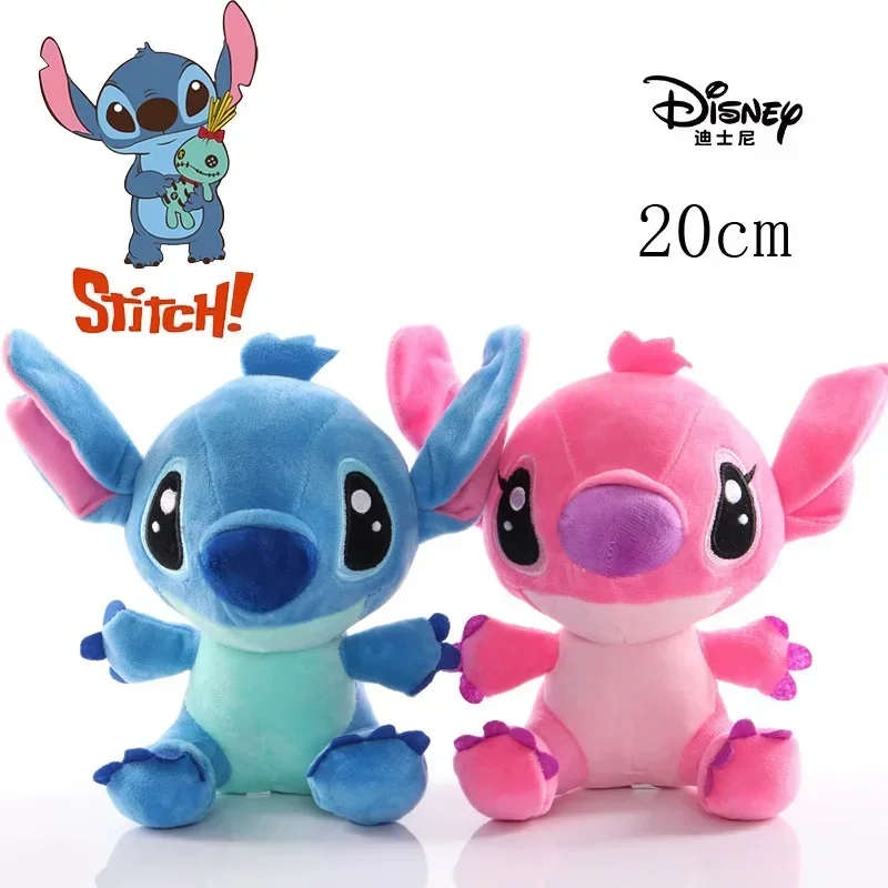 Disney Cartoon Pink Blue Stitch20Cm Bambole Di Peluche Anime Toys Lilo And Stitch Stich Peluche Peluche Regali Di Natale Per Bambini