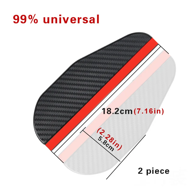 2pcs Car Rearview Mirror Rain Shield Rain Eyebrow Cover Universal Carbon Fiber Rear View Side Mirror Eyebrow Shield rearview mirror rain shield rearview mirror rain eyebrow rearview mirror rain guard