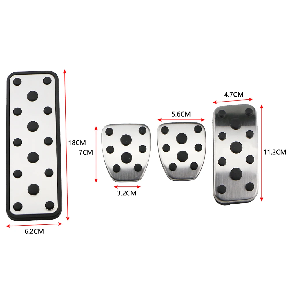 Stainless Steel Auto Pedal Cover for Subaru XV 2012-Forester 2006-Impreza 2006 2015 AT MT Car Pedals Pads Case car pedals pedal cover stainless steel pedal cover