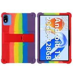 Custodia per tablet in silicone antifranto per bambini, copertura protettiva durevole da 10,1 pollici con supporto
