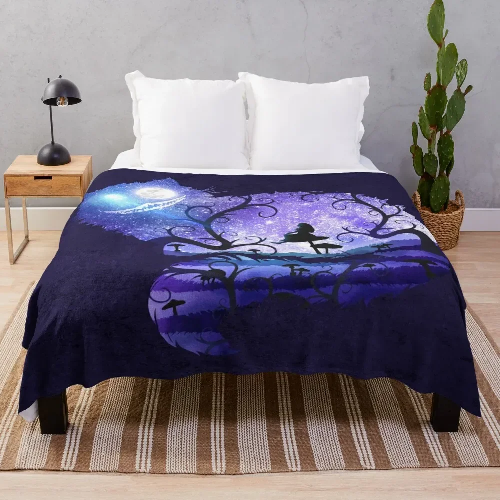 

We are all mad here Throw Blanket Travel Plaid Thermals For Travel Blankets