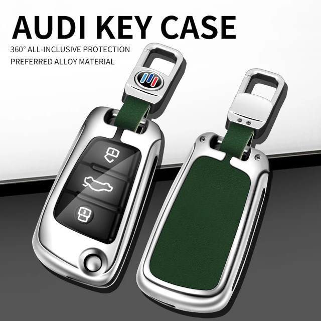 Zinc Alloy Leather Car Key Cases Cover Fob For Audi A1 A3 A6 C5 C6 Q3 Q2 Q7  TT TTS R8 S3 S6 RS3 RS6 A4 Accessories Portachiavi - AliExpress