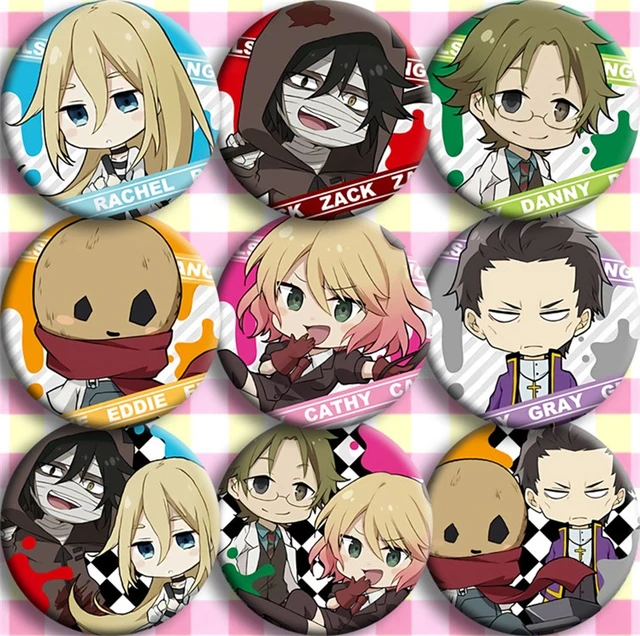 Angels of Death Metal Anime Badge Woman Rachel Gardner Isaac Foster Cartoon  Brooch Man Ray Zack Cute Bag Ornament Accessories - AliExpress