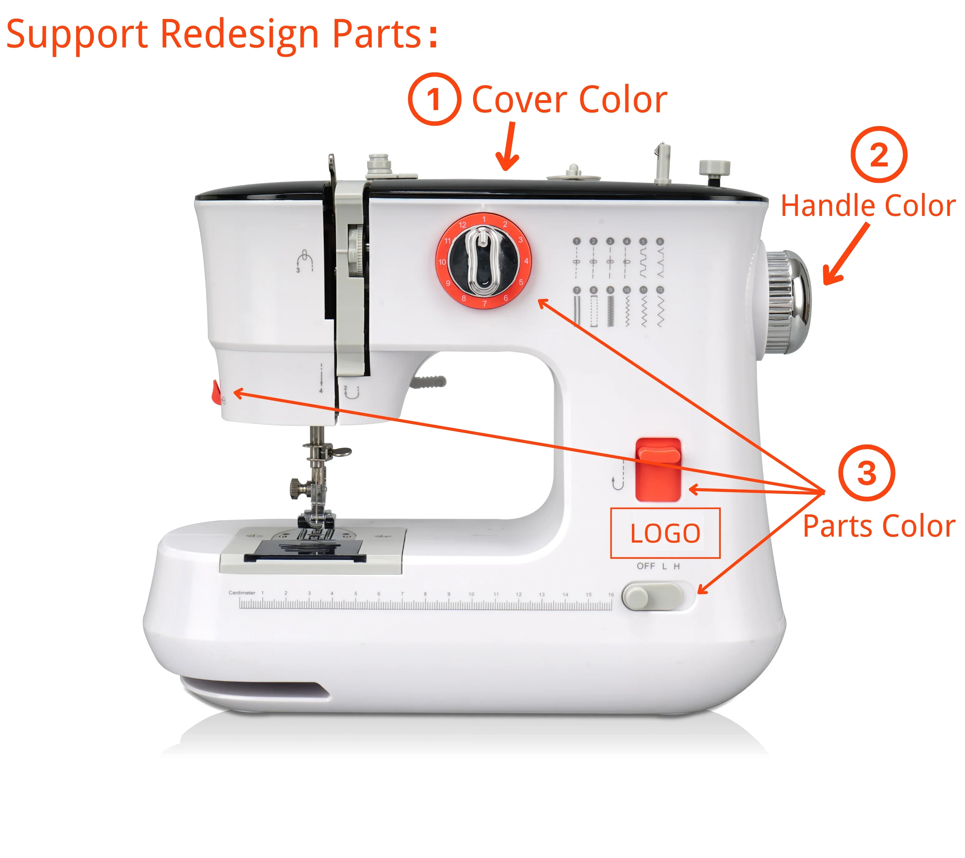 MOQ=1 VOF 519 12 stitches mini household domestic overlock zigzag clothes jeans sewing machine
