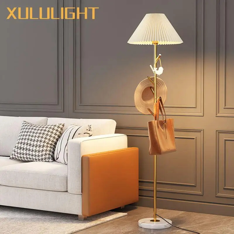 

Nordic Metal Floor Lamp Living Room Simple Modern Atmosphere Lamp Creative Coat Rack Home Decoration Bedside Lighting