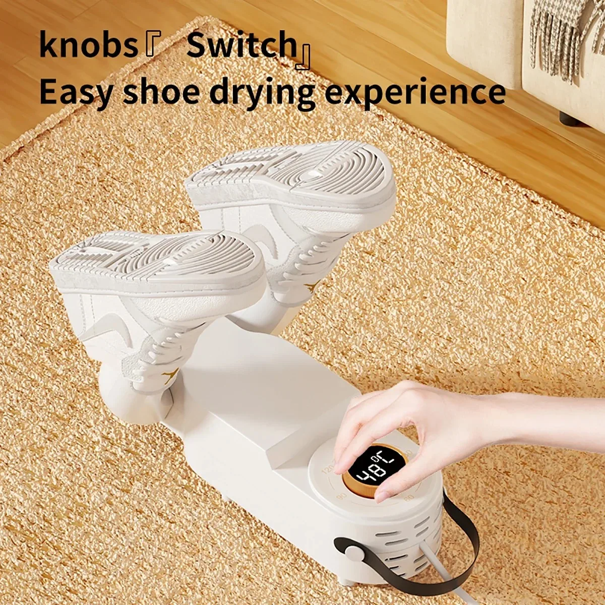 Shoe Dryer Intelligent Timer Adjustable Dryer Quick Drying Deodorizing Sterilizing Shoe Dryer Household Shoe Warmer Heater 6