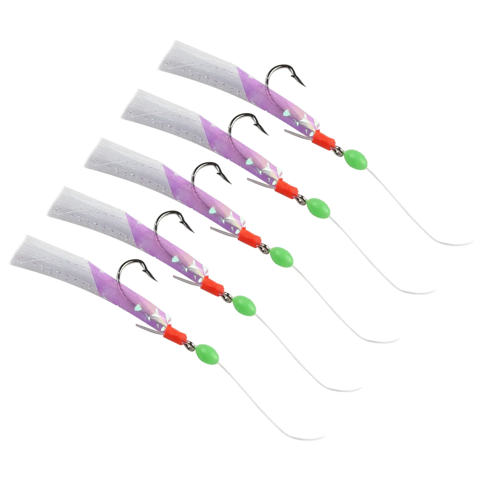 Heißer Verkauf Sabiki Soft Fishing Köder Rigs Köder Jigs Köder Feder köder Hering Köder hochwertige Rigs mit 6 Haken Teilen – Detail 11