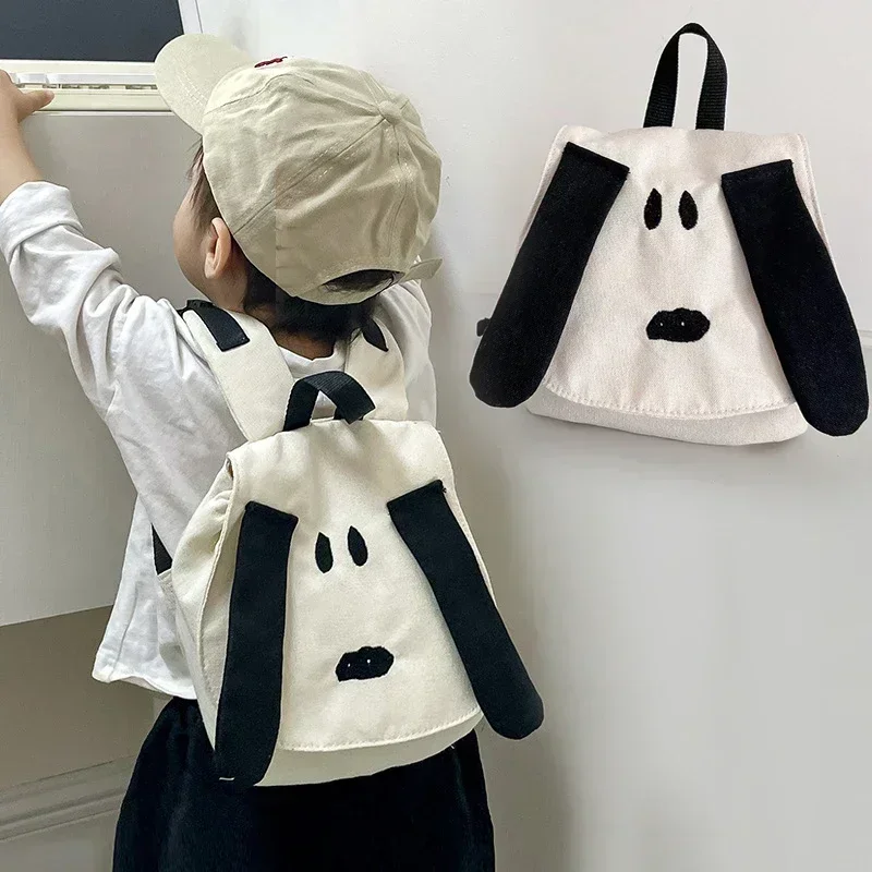 Children's Backpack Cartoon Cute Dog Fashion Baby Contrast Canvas Travel Bag for Children Daily Casual Cute School Bags Trendy 1