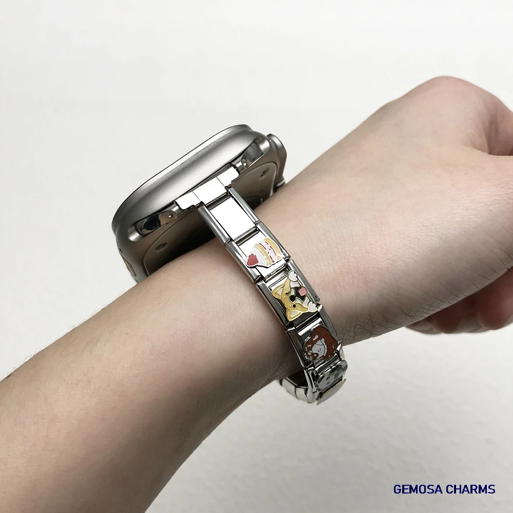 GEMOSA Adapter für Smart Watch Fit 38/40/41 mm Armbandverbinder Edelstahl italienisches Armband Zubehör DIY Schmuck – Detail 10
