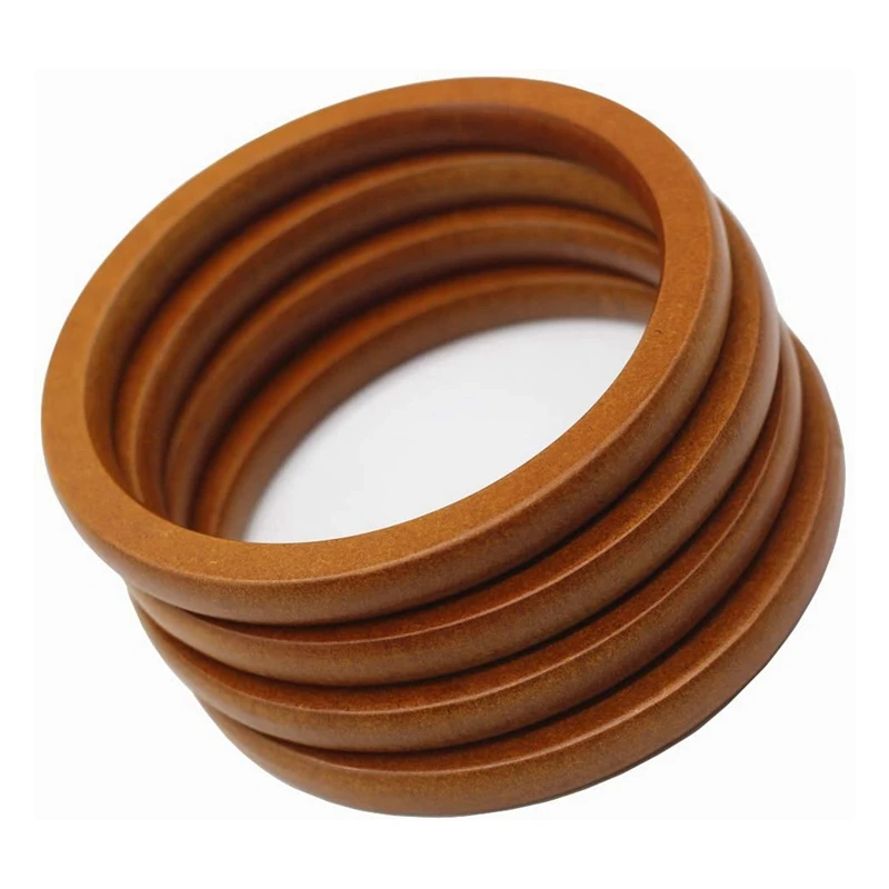 

4PCS Wooden Round Shaped Handles Replacement For Handmade Bag Handbags Purse Handles