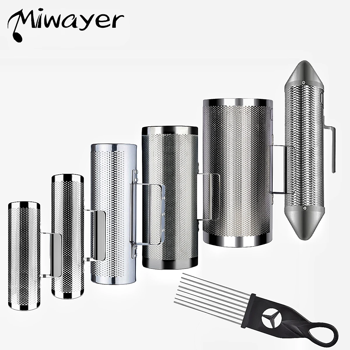 Miwayer  Guira Stainless Steel  Latin Percussion Guiro Instrument Puerto Rico,  Instruments with Guiro Scrapers for Live