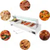 6 Pan x 1/3 GN Food Grade Stainelss Steel Commercial Food Steam Table 6-Inch Deep 1200W Electric Countertop Food Warmer 19 Quart 3