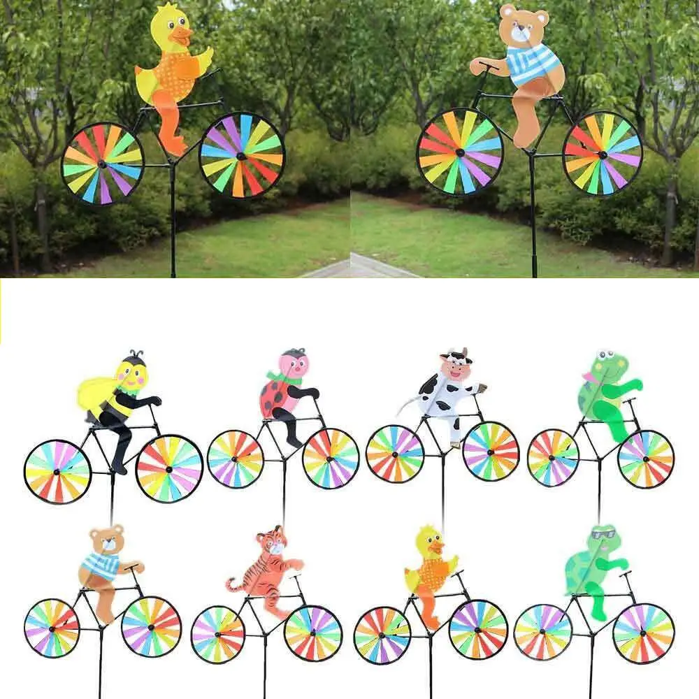 Animal Bicycle Wind Spinner Garden Windmill Outdoor Yard Lawn Decor Xmas Gift bicycle wind spinners