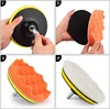 7/11pcsPolishing Sponge Plate Set Imitation Plush Waxing Grinding Cleaning Sponge Wheel Car Beauty Set Electric Drill Polishing 2
