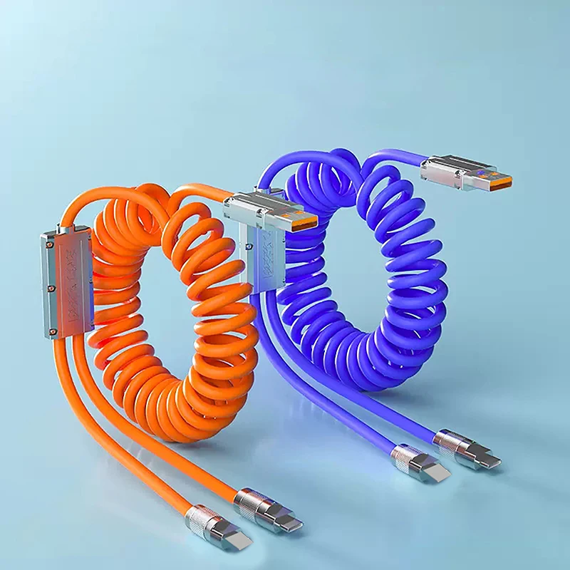 

Автомобильный Кабель 2 в 1, мягкий силиконовый кабель для быстрой зарядки, 6 А, USB Type-C, для Xiaomi Redmi, Samsung, Huawei, IPhone 14