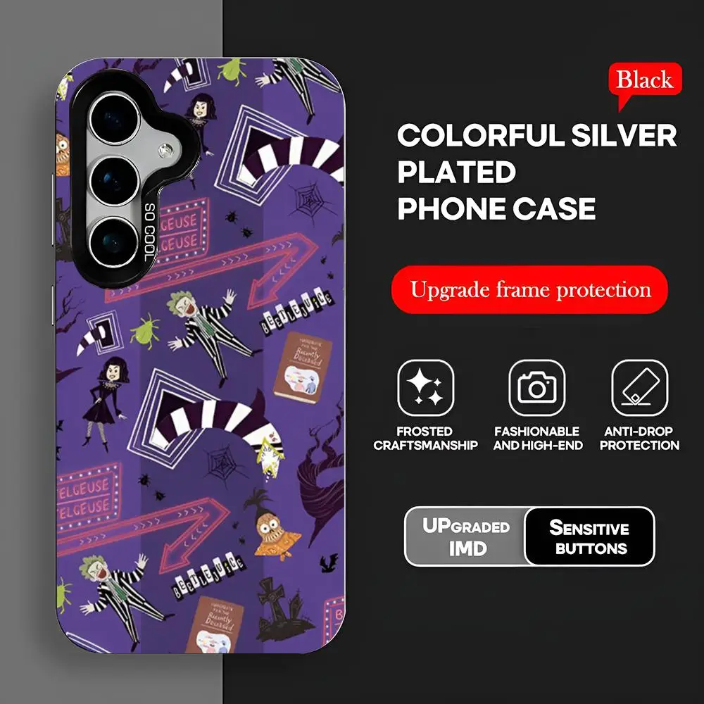 B-Beetlejuice 2 Phone Case S25 Case IMD Colorful Phone Case Silver Cover Suitable For Amsung Galaxy S24 S23 S22 S21 S20 Plus U