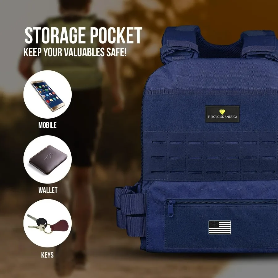 Adjustable Weighted Vest – Tactical Weight Vest for Men & Women, Perfect for Running, Rucking, Murph Workouts, & Strength Traini