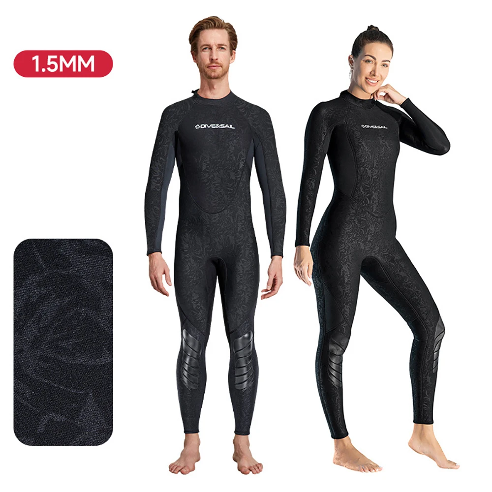 

Men Women Wetsuit 1.5mm Neopreno Surf Suit Long Sleeve Swimwear Kitesurf Scuba Diving Suit Spearfishing Swimsuits Rash Guards