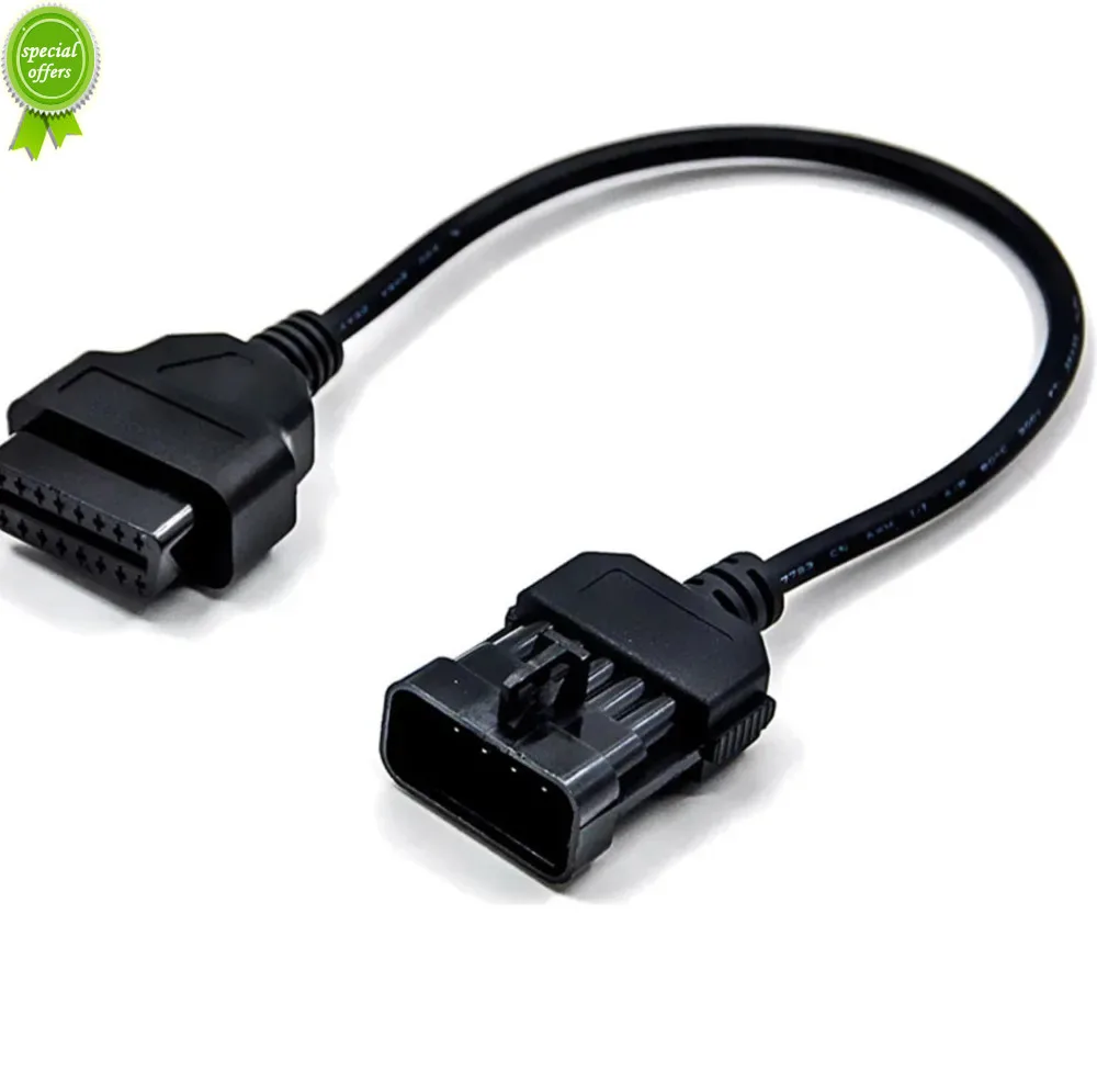 

NEW OBD2 Auto Diagnostic Connector Adapter For OPEL 10 PIN Cable Male To Female Cable OBDII 10 PIN Car Cables Scanner Adapter