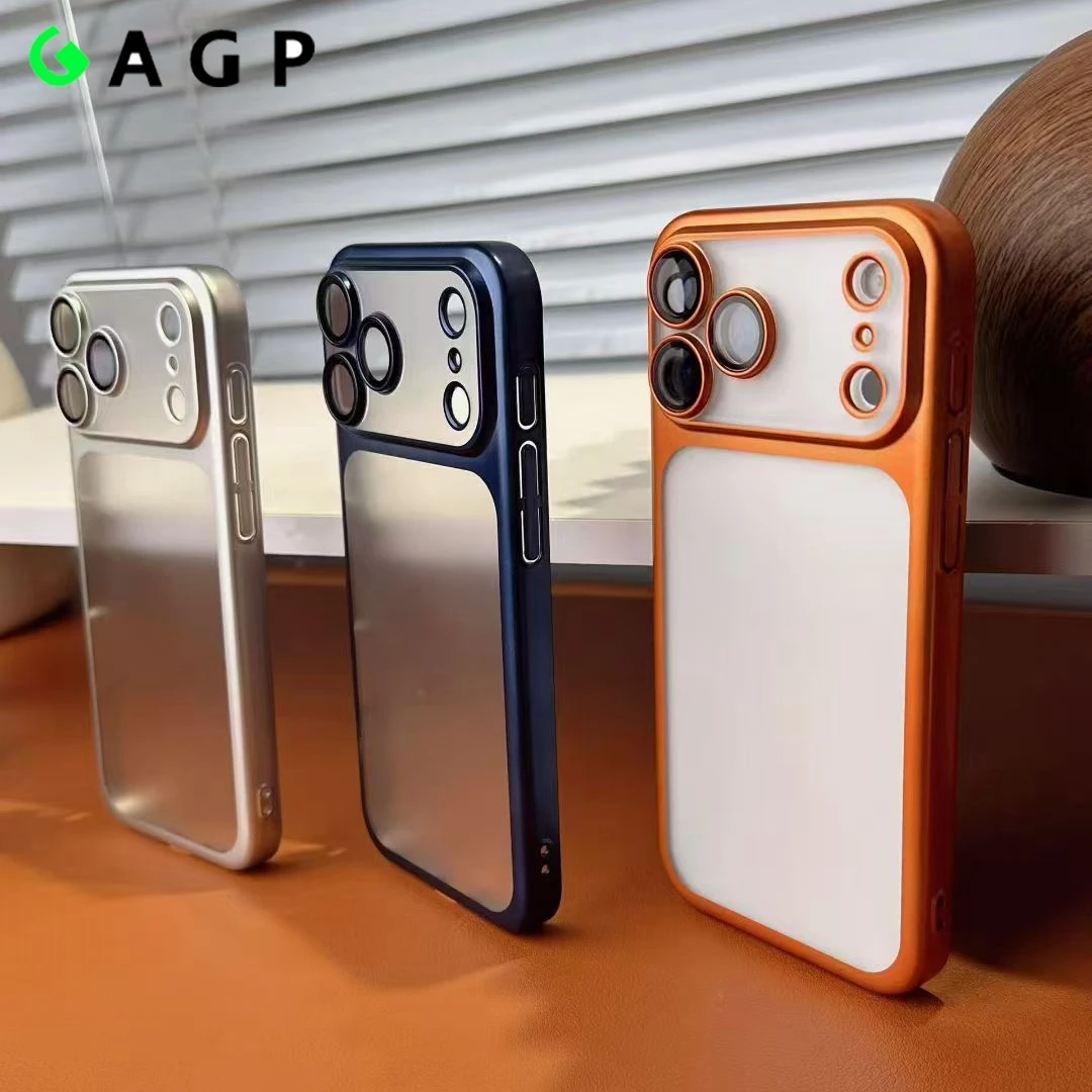Sleek Frosted Shockproof Slim Phone Case with Lens Protector