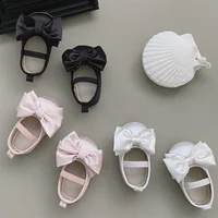 Baby Shoes Spring Autumn Girl's Bow Ballet Style Satin Soft Sole Shoe Baby Anti-slip and Anti Drop Heel Princess Toddler Shoes 1