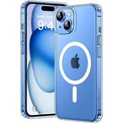 Enhanced Magnetic Hybrid Matte Hard Acrylic Luxury Silicone Frosted Phone Case Cover - iPhone 13(6.1