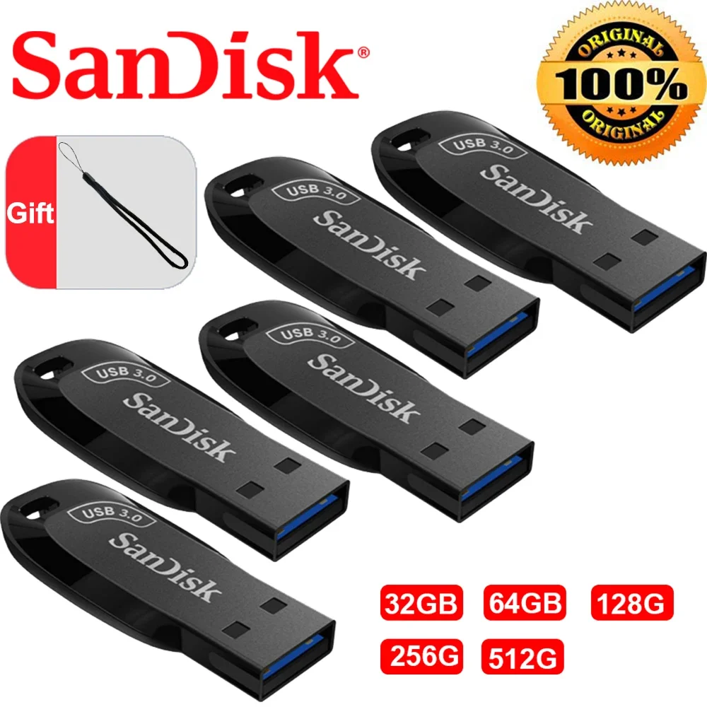 SanDisk – Mini clé USB 100% CZ410, 3.0 Original, 32 go, 64 go, 128 go, 256  go