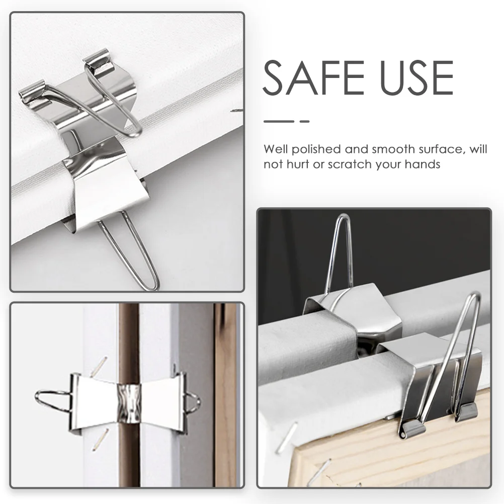 4pcs Wet Canvas Clips Stainless Steel Oil Painting Frame Clamps for Separating and Protecting Artwork
