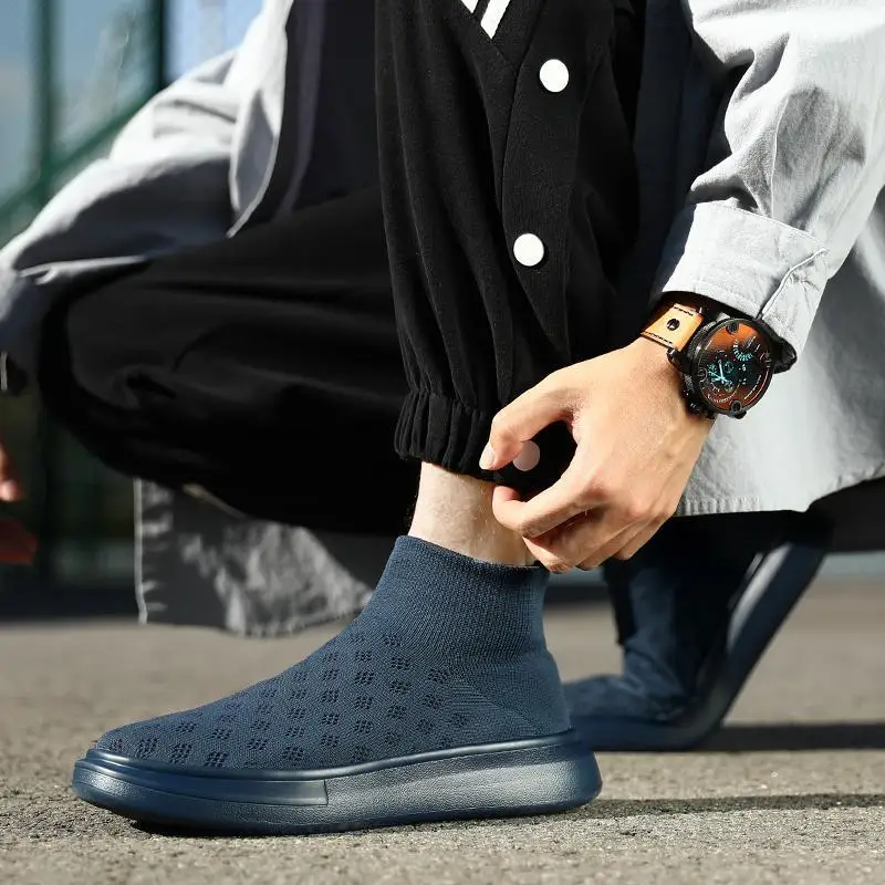 

Men's Shoes Fall 2023 New Trend Rotating Button Sneakers Teenagers Increased Ins Daddy Tide Shoes