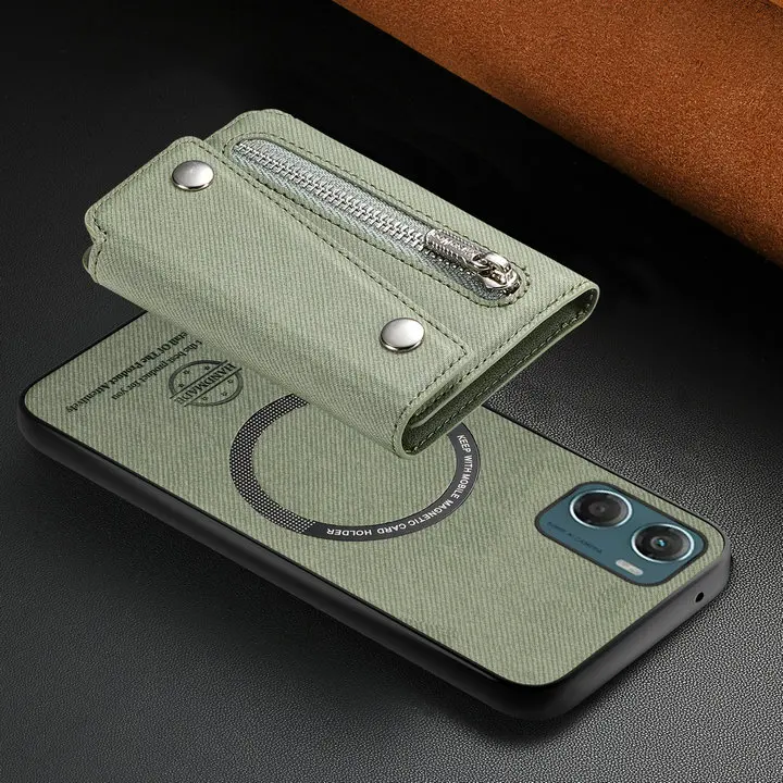 Zipper Leather Wallet Cover - Premium 2-in-1 Design