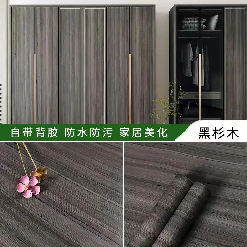 

Thickened Wood Grain PVC Waterproof Sticker Cabinets Desktop Door Furniture Refurbished Decorative Film Self-adhesive Wallpaper