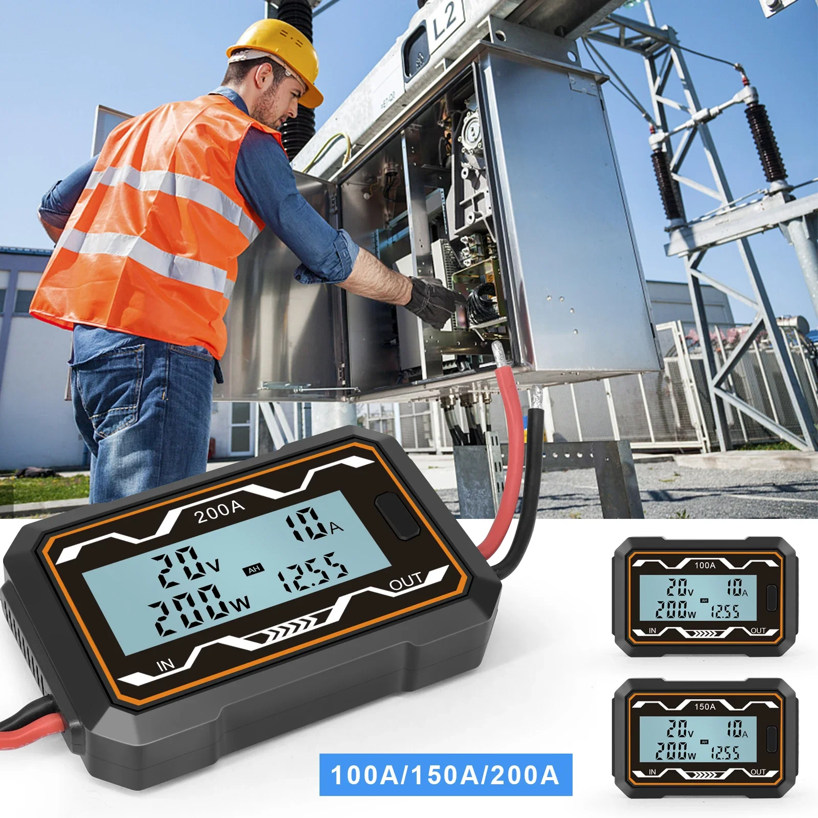 200A Electric Analyzer DC Power Meter 0-60V