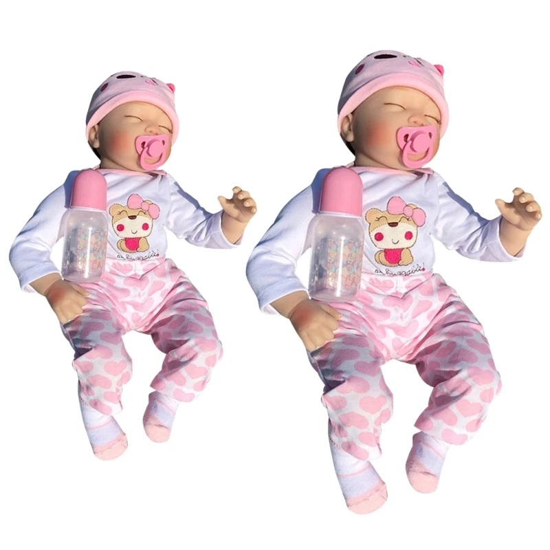 

N80C Baby Eyes Close Handmade White Skin New Borns Dress up