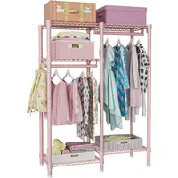 Clothes Rack for Kids, Baby, Students, and Children's Room, 4 Tiers Portable Metal Closet Clothing Rack, Small Garment Rack 1