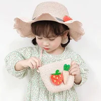 Kids Cute Hand Bag Children's Weave Shoulder Bags Fashion Straw Cross Bag For Girls Made From Natural 2