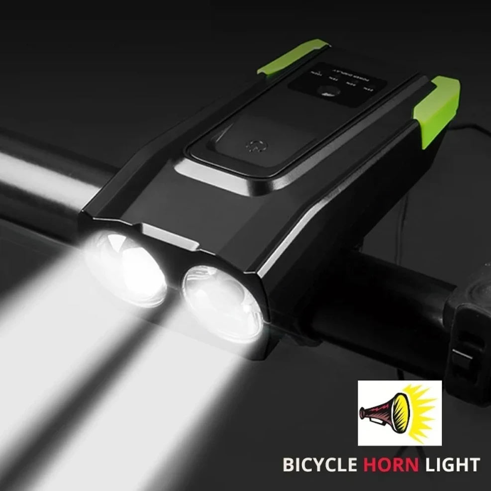 

20000 Lumen Induction Bike Front Light With Horn 4000mAh USB Rechargeable Smart Bicycle Light LED Bike Lamp Cycling FlashLight