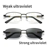 Color Changing Presbyopia Glasses  Men's Automatic Zoom Anti Blue Light Far and Near Reading Glasses 3