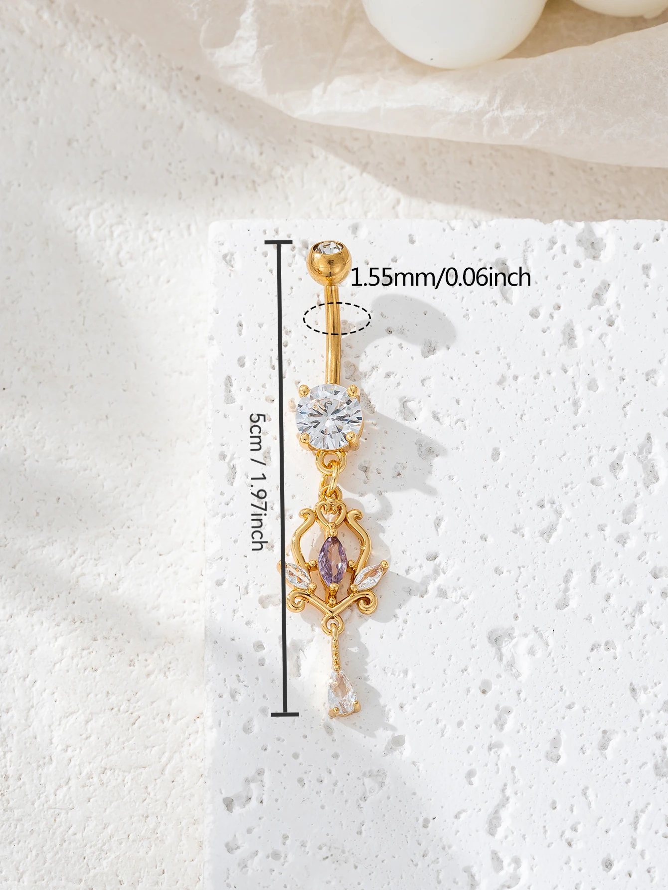 Womens Party Accessories Copper Belly Button Ring