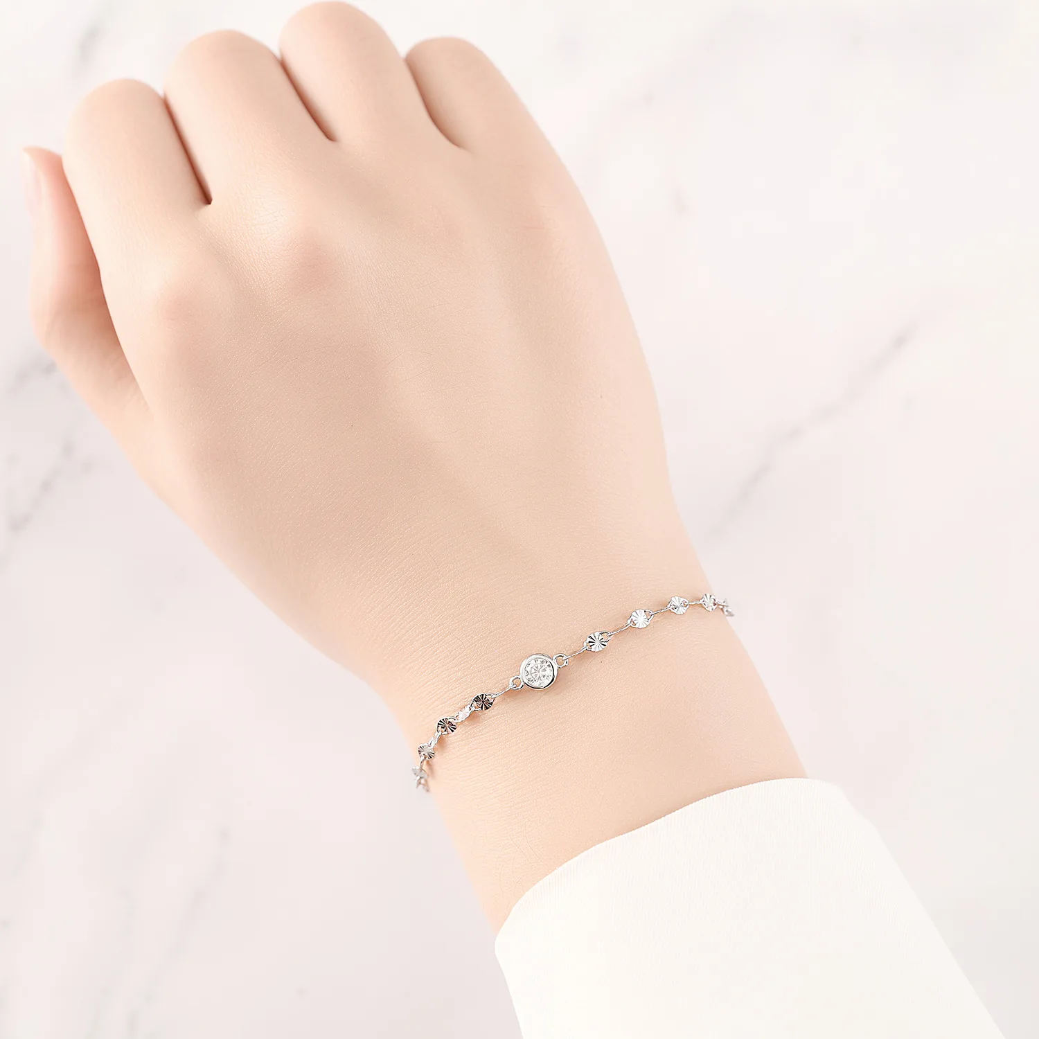 Close-up of zircon charms