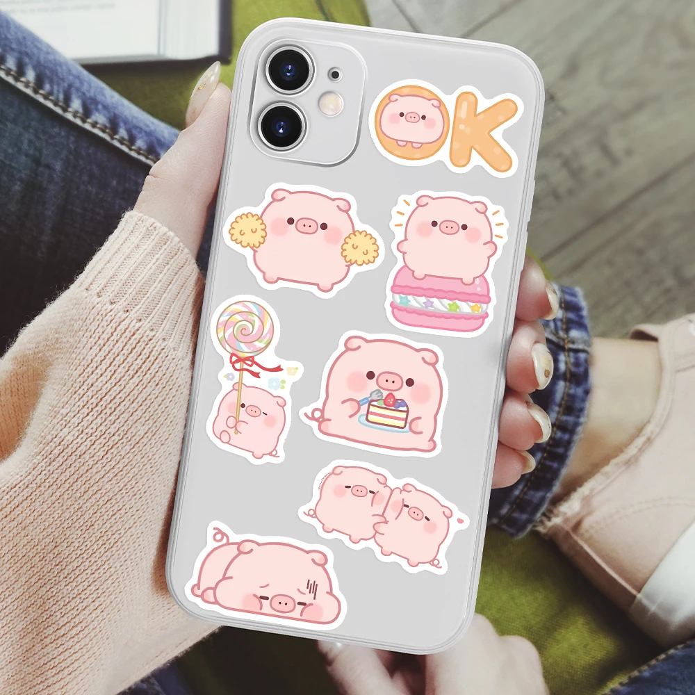Cute Cartoon Pig Stickers Funny Kawaii Kids DIY Gift Toy Decorative Decal for Scrapbook Journal Laptop Phone Luggage Waterproof