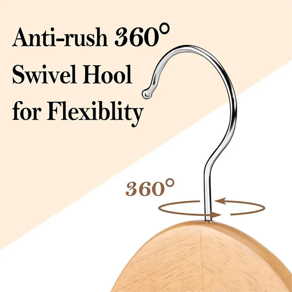 30Pcs Wooden Coat Hangers Suit Garments Clothes Wood Hanger Trouser Bar Set~: uk Stock, 4 Days Free Delivery, & No Order Amount limit