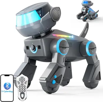 VATOS Kid Smart Robot Dog|Programmable Remote Control Robotic Dog,Multi-Color LED Eyes, USB Rechargeable,Interactive Robot 1