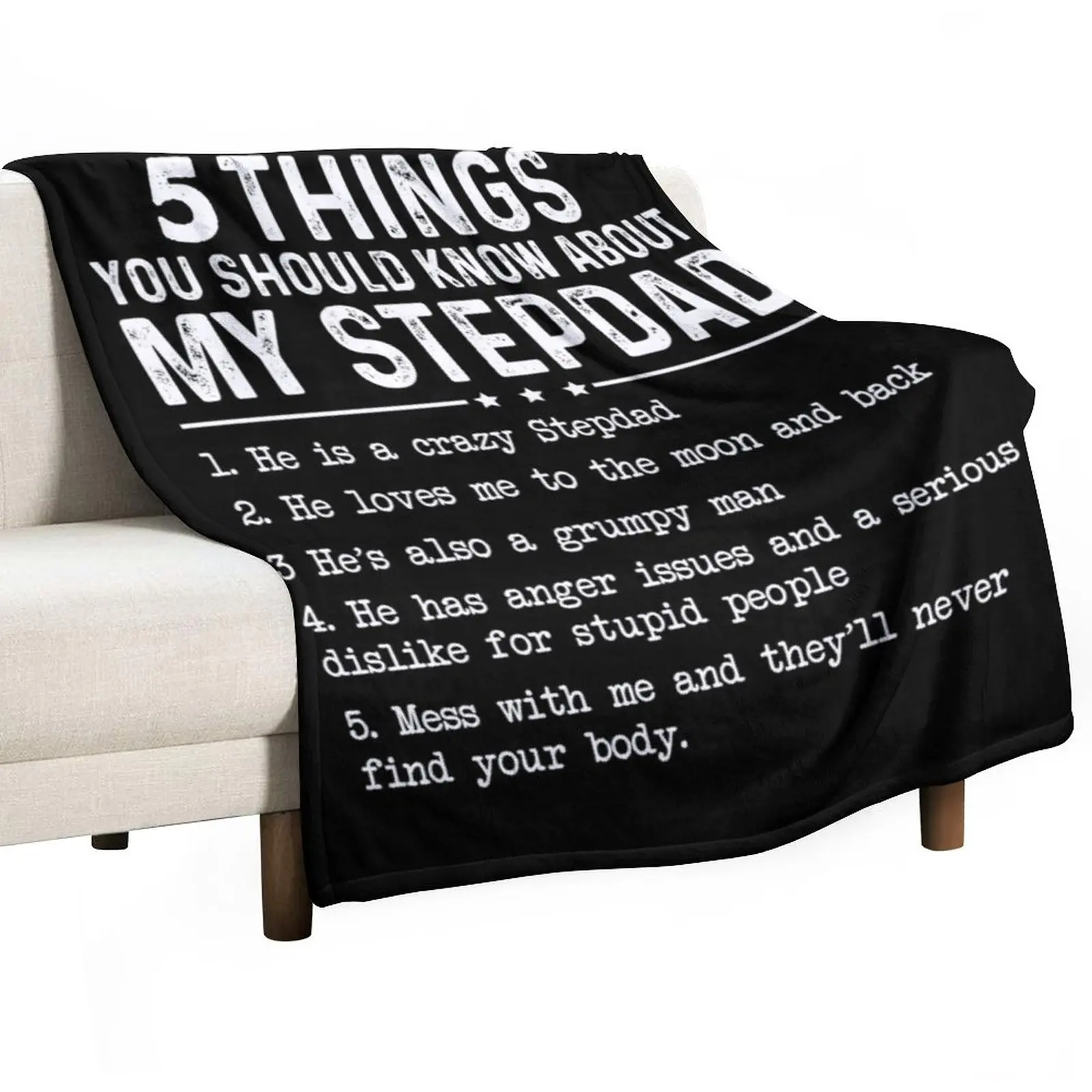 

5 Things You Should Know About My Stepdad Father's Day Throw Blanket Bed covers Soft Bed Blankets