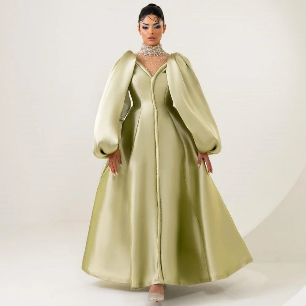 Satin Sequined  Pleat Quinceanera A-line Off-the-shoulder Bespoke Occasion Gown Midi Dresses