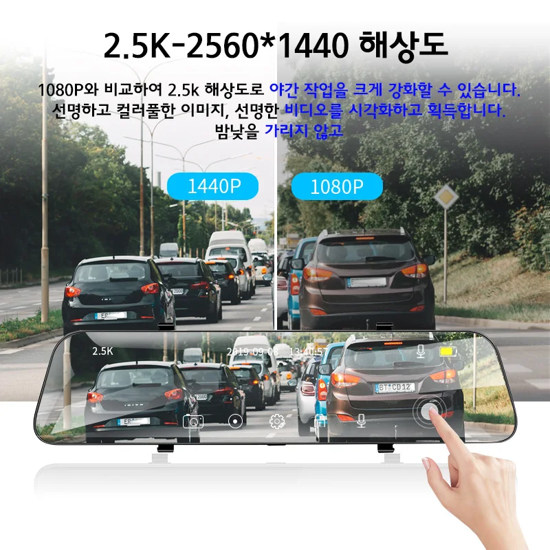 E-ACE Ʈ ̵  ī޶ ̷, 12 ġ ġ ڵ DVR, 1440P  ڴ , GPS 1080P Ĺ ī޶, ߰ ð, 2K