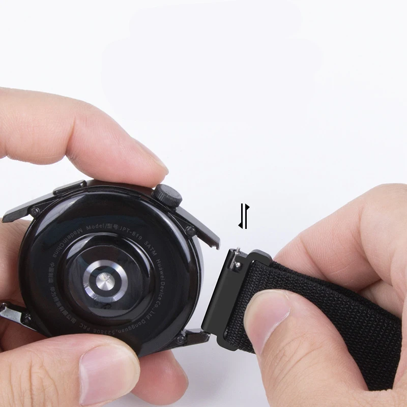 Durable Nylon Loop Strap Wristband, 22mm