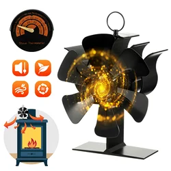 2pcs Fireplace Stove Stove Stove Wood Stove Accessoriess Non Electric Blower Blower Heat Operated Stove Stove Stove Stove Wood