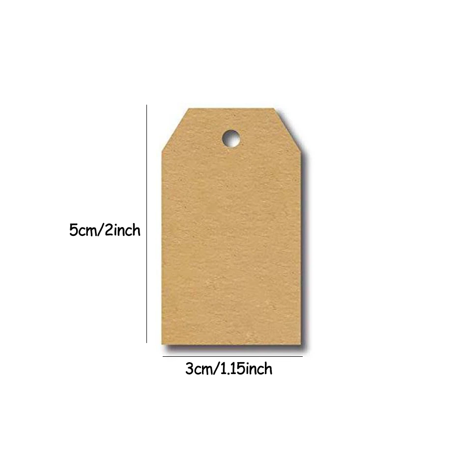Natural Blank Label Stickers Gift Bottle Food Jar Kraft Tags Brown Self-adhesive 300pcs
