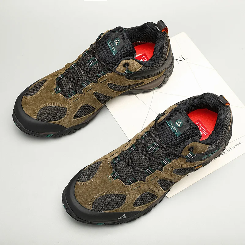 Hikeup männer schuhe atmungsaktiv spritz feste outdoor wanders chuhe bergsteigen sport herren jagd trekking sneaker – Detail 32