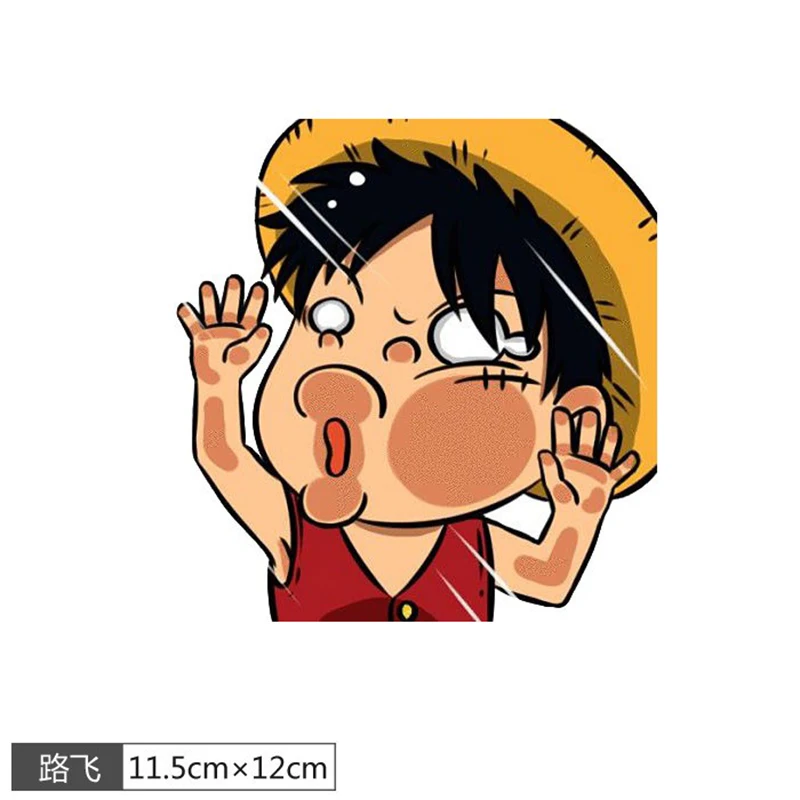 1pcs One Piece Luffy car Sticke Anime Peeking Glass Vinyl Decal Sticker For Car Window Laptop Hydroflask Waterbottle PVC 3